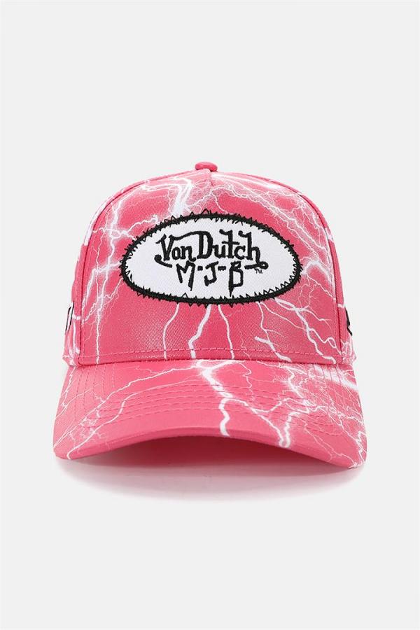Von Dutch Pink Lightening Trucker Cap Pink Lightning Print