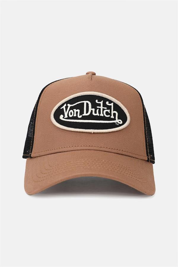 Von Dutch Twill Trucker Cap Taupe-Black