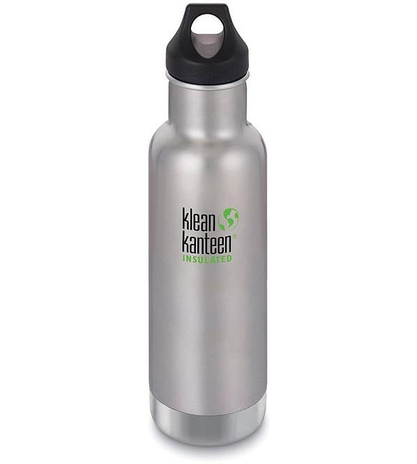 Klean Kanteen 20oz Insulated Bottle Classic Loop Cap - Brushed Stainless