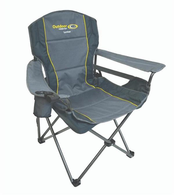 Outdoor Connection Lumbar Camping Chair - Grey