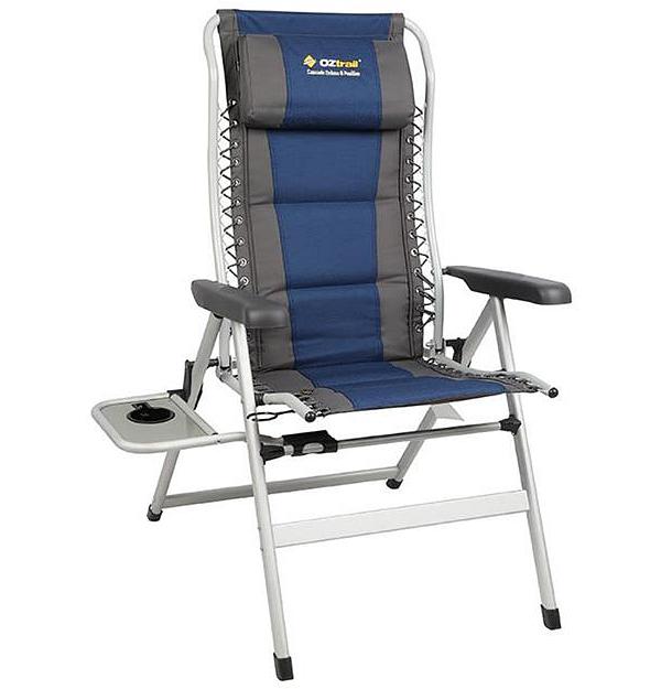 OZtrail Cascade 8 Position Deluxe Chair with Side Table