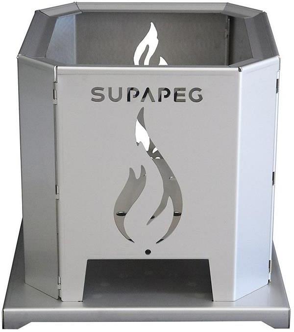 SupaPeg Supa Cube Stainless Steel Fire Pit