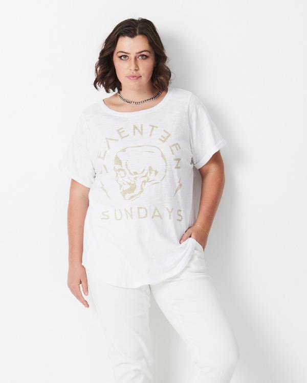 17 Sundays - Rider Tee - T-Shirts & Singlets (White/Bone) Rider Tee