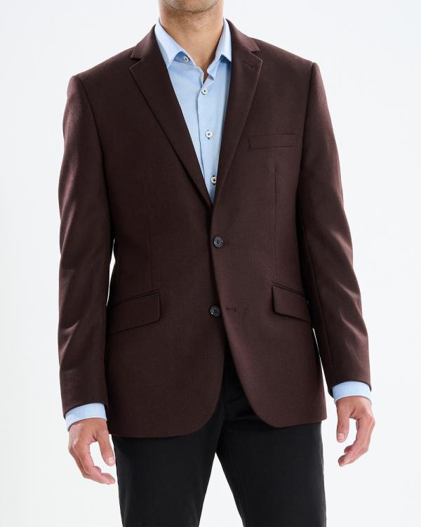 3 Wise Men - 3 Wise Men Carnegie Burgundy Blazer - Blazers (Brown) 3 Wise Men Carnegie Burgundy Blazer