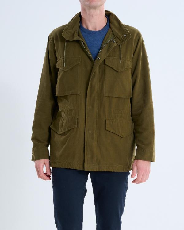 3 Wise Men - 3 Wise Men Joe Military Jacket   Army Green - Coats & Jackets (Green) 3 Wise Men Joe Military Jacket - Army Green