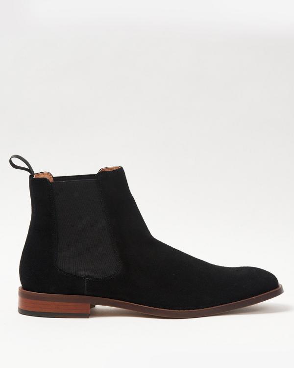 3 Wise Men - 3 Wise Men KayMac Suede Chelsea Boot - Boots (Black) 3 Wise Men KayMac Suede Chelsea Boot