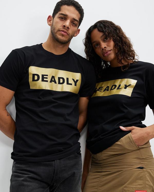 AARLI - Deadly Solid Tee - T-Shirts & Singlets (Black & Gold) Deadly Solid Tee