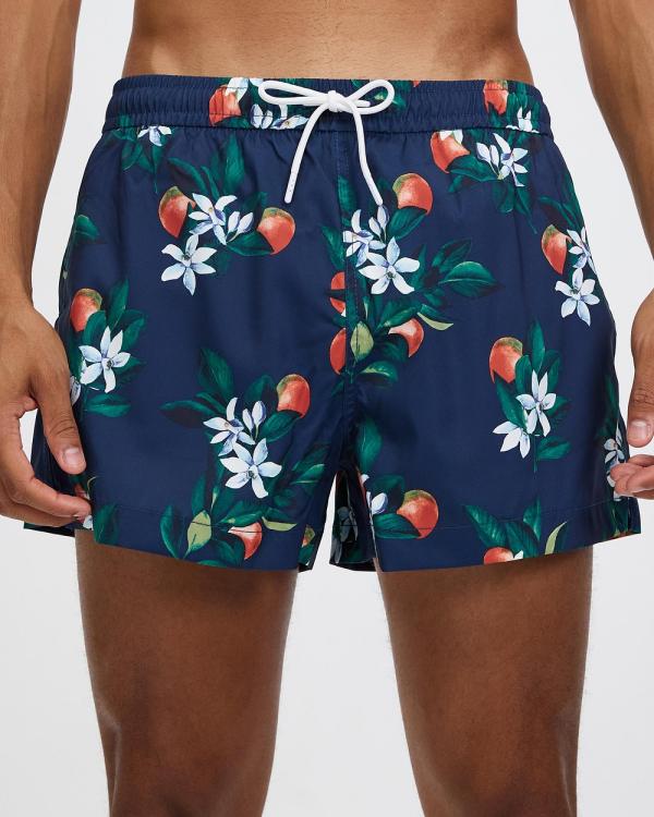 Abercrombie & Fitch - 3 Inch Trunks - Swimwear (Navy Floral) 3-Inch Trunks