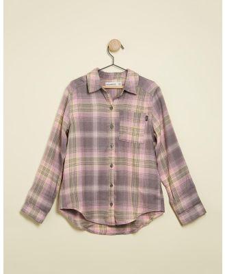 Abercrombie & Fitch - BTS Plaid Shirt   Kids Teens - Shirts & Polos (Purple Plaid) BTS Plaid Shirt - Kids-Teens