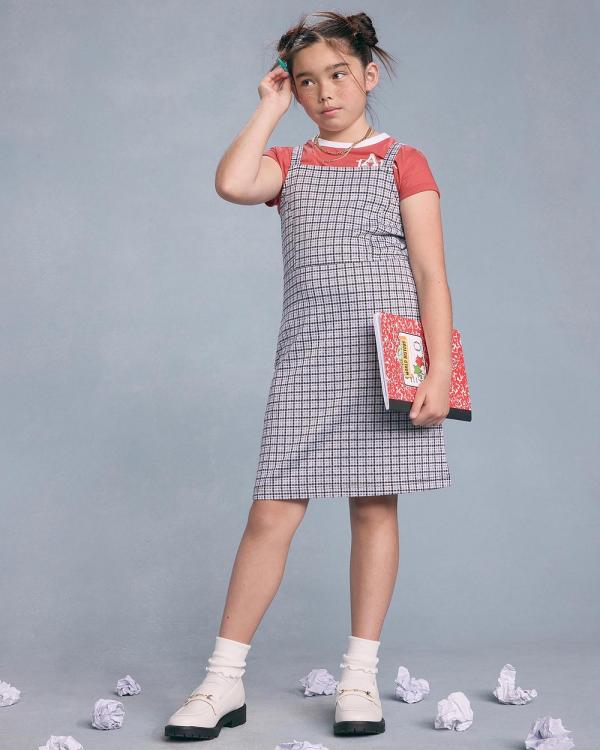 Abercrombie & Fitch - Elevated Layerable Dress   Kids Teens - Dresses (Dark Plaid) Elevated Layerable Dress - Kids-Teens
