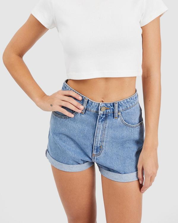 Abrand - High Relaxed Shorts - Denim (LA Blues) High Relaxed Shorts