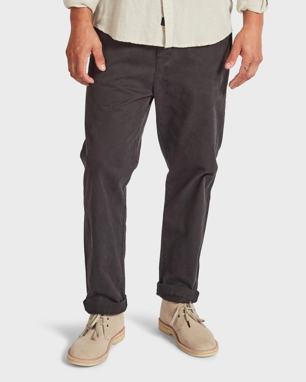 Academy Brand - Hudson Straight Chino - Pants (BLACK) Hudson Straight Chino