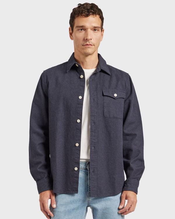 Academy Brand - Oakland Overshirt - Coats & Jackets (BLUE) Oakland Overshirt