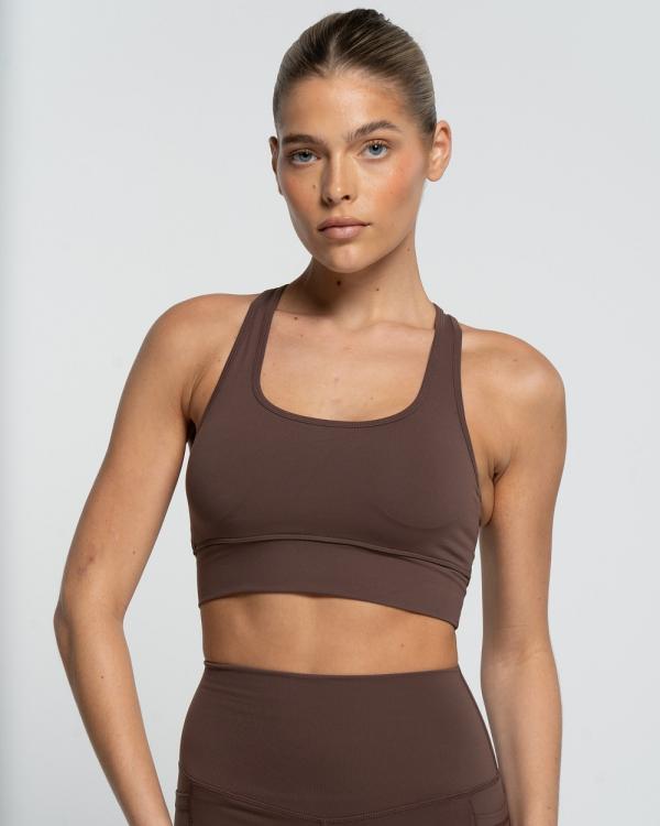 Active Basics - Racer Crop - Crop Tops (French Roast) Racer Crop