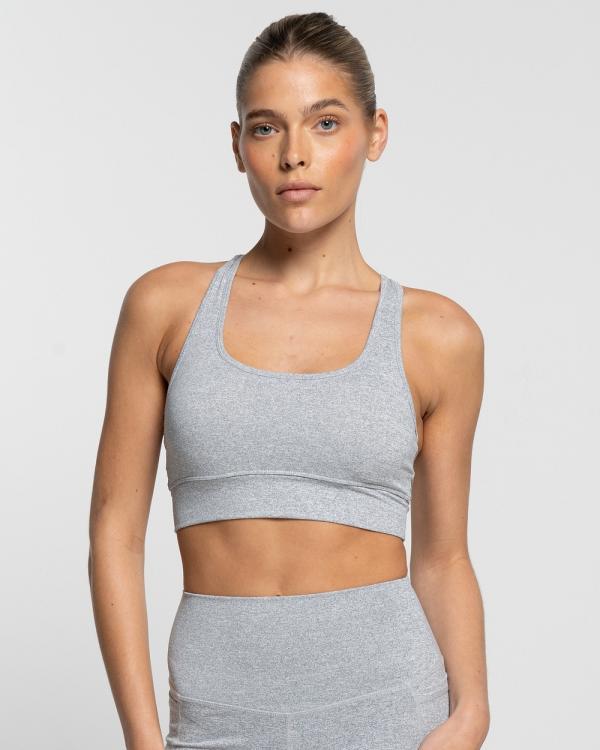 Active Basics - Racer Crop - Crop Tops (Stone) Racer Crop