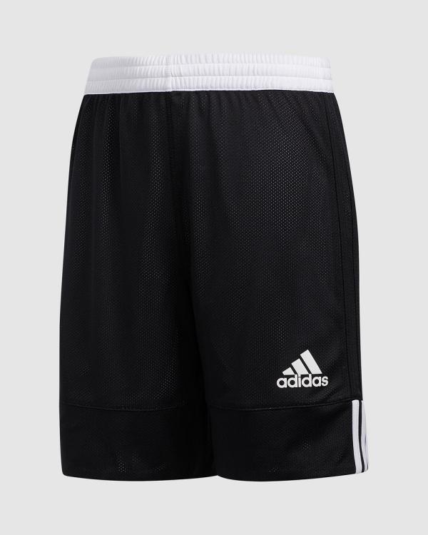 adidas Originals - 3G Speed Reversible Shorts   Kids Teens - Shorts (Black & White) 3G Speed Reversible Shorts - Kids-Teens