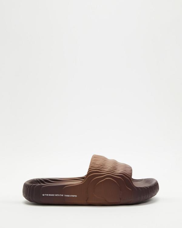 adidas Originals - Adilette 22   Men's - Sandals (Preloved Brown, Shadow Brown & Core Black) Adilette 22 - Men's