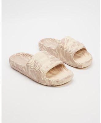 adidas Originals - Adilette 22   Men's - Sandals (Sand Strata, Wonder Taupe & Core Black) Adilette 22 - Men's