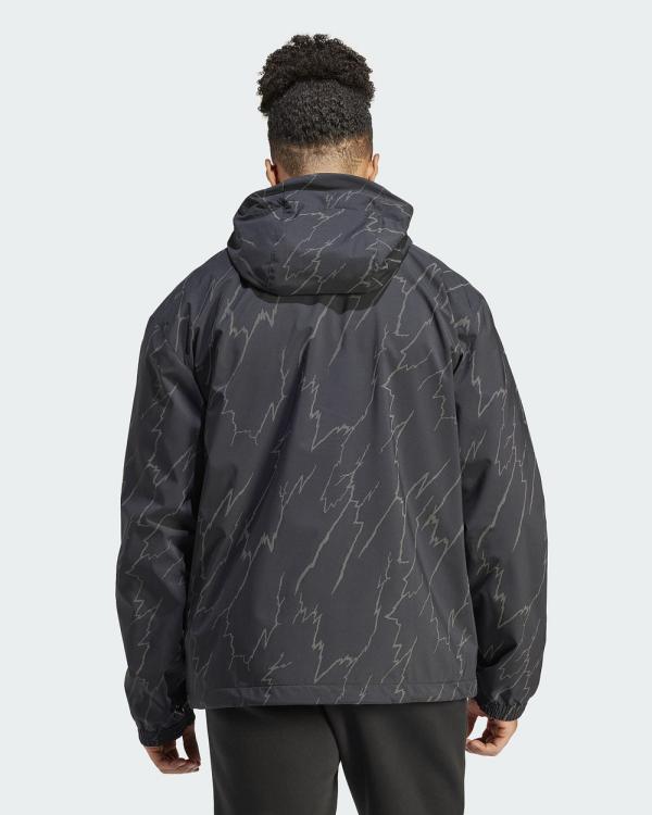 adidas Originals - Montreal Allover Print Windbreaker Mens - Coats & Jackets (Black) Montreal Allover Print Windbreaker Mens