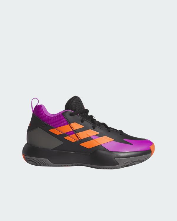 adidas Performance - Cross 'Em Up Select Mid Trainers Kids - Performance Shoes (Core Black / Purple Burst / Impact Orange) Cross 'Em Up Select Mid Trainers Kids