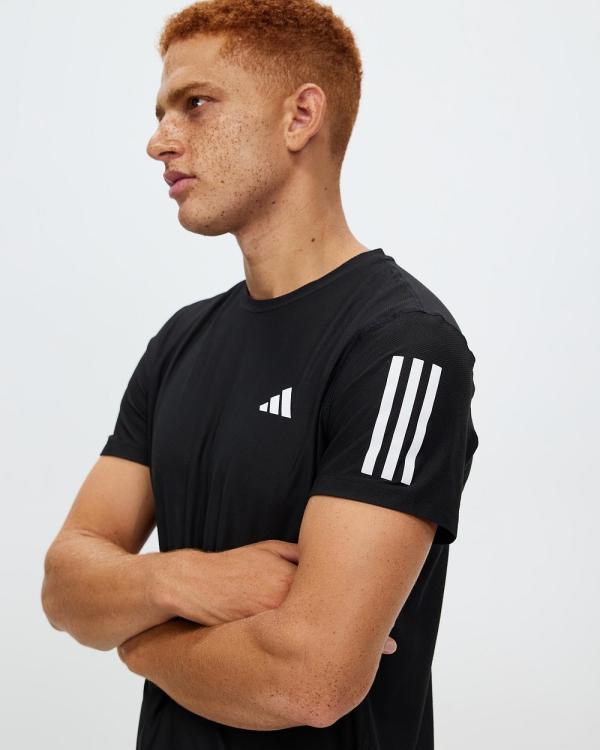 adidas Performance - Own the Run Tee - Short Sleeve T-Shirts (Black) Own the Run Tee