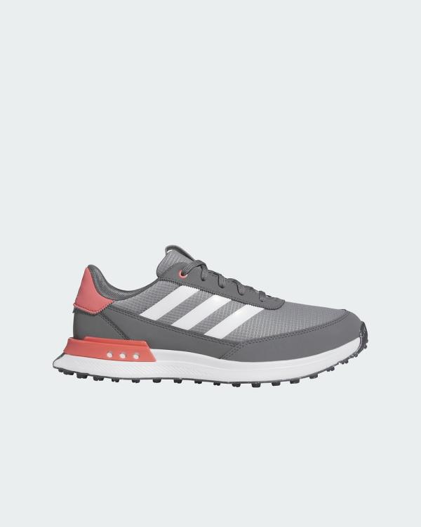 adidas Performance - S2G Spikeless 24 Wide Golf Shoes Mens - Casual Shoes (Grey Three / Cloud White / Preloved Scarlet) S2G Spikeless 24 Wide Golf Shoes Mens