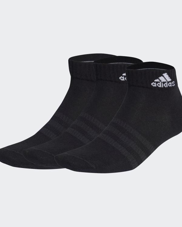 adidas Performance - Thin and Light Ankle Socks 3 Pairs Unisex - Underwear & Socks (Black / White) Thin and Light Ankle Socks 3 Pairs Unisex