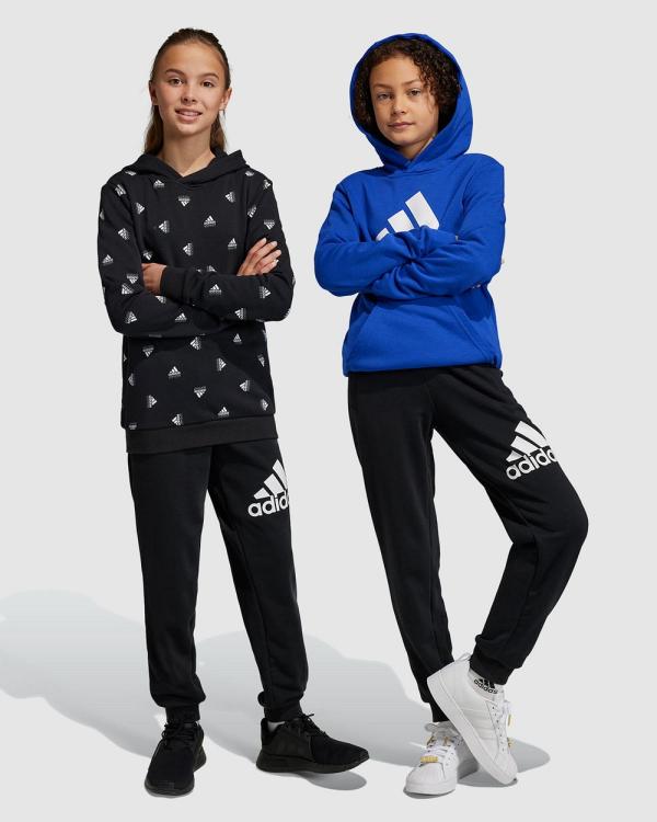 adidas Sportswear - Essentials Bos Track Pants   Kids Teens - Pants (Black & White) Essentials Bos Track Pants - Kids-Teens