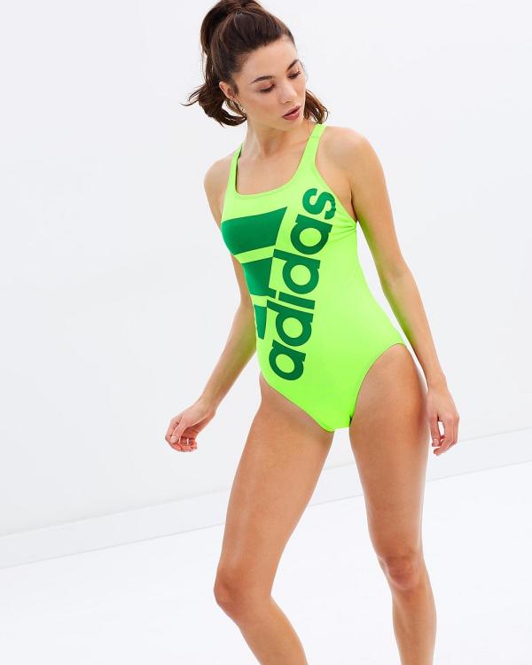 adidas Swim - Clubline Plus One Piece - One-Piece / Swimsuit (Solar Green & Green) Clubline Plus One-Piece
