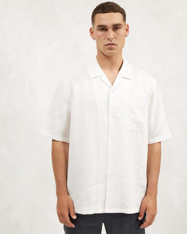 AERE - Linen Resort Shirt - Casual shirts (White) Linen Resort Shirt
