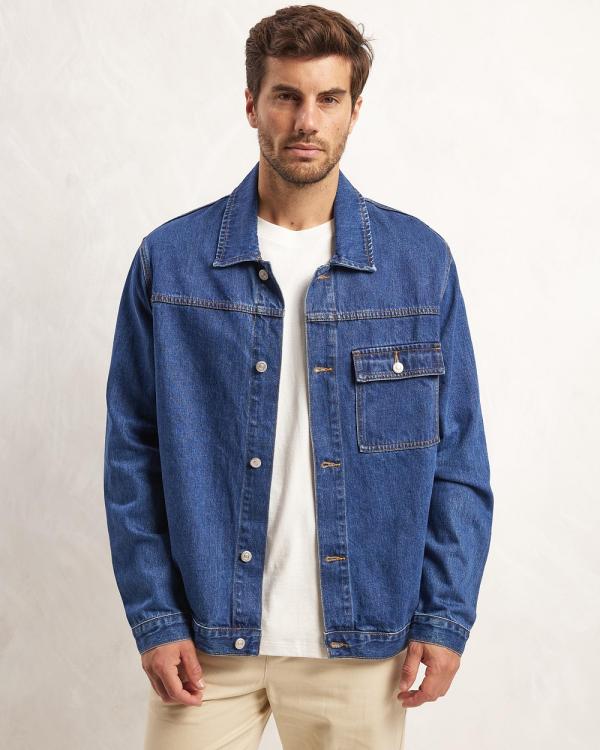 AERE - Organic Cotton Denim Jacket - Denim jacket (Dark Blue Wash) Organic Cotton Denim Jacket