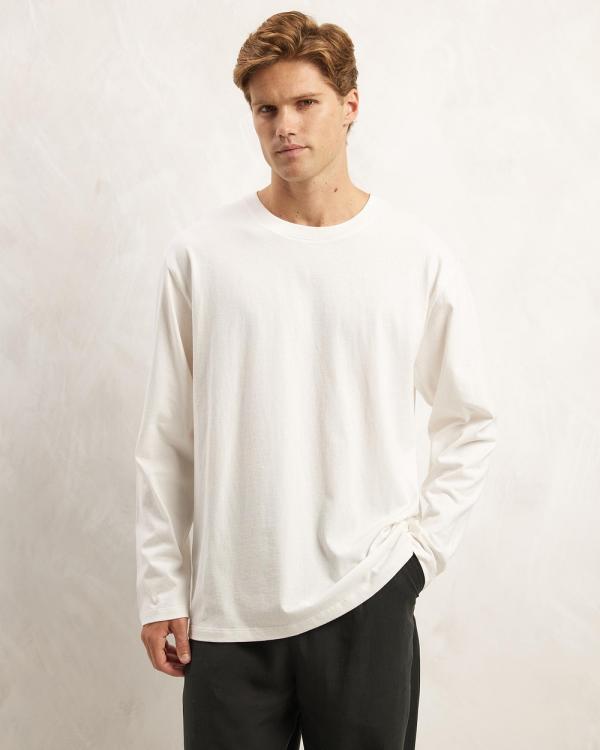 AERE - Organic Cotton LS Tee - T-Shirts & Singlets (White) Organic Cotton LS Tee