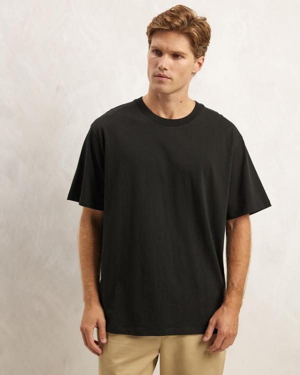 AERE - Organic Cotton Mid Weight Tee - T-Shirts & Singlets (Black) Organic Cotton Mid Weight Tee