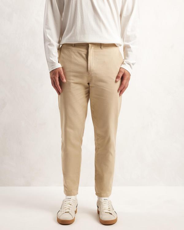 AERE - Organic Cotton Twill Chinos - Pants (Oat) Organic Cotton Twill Chinos