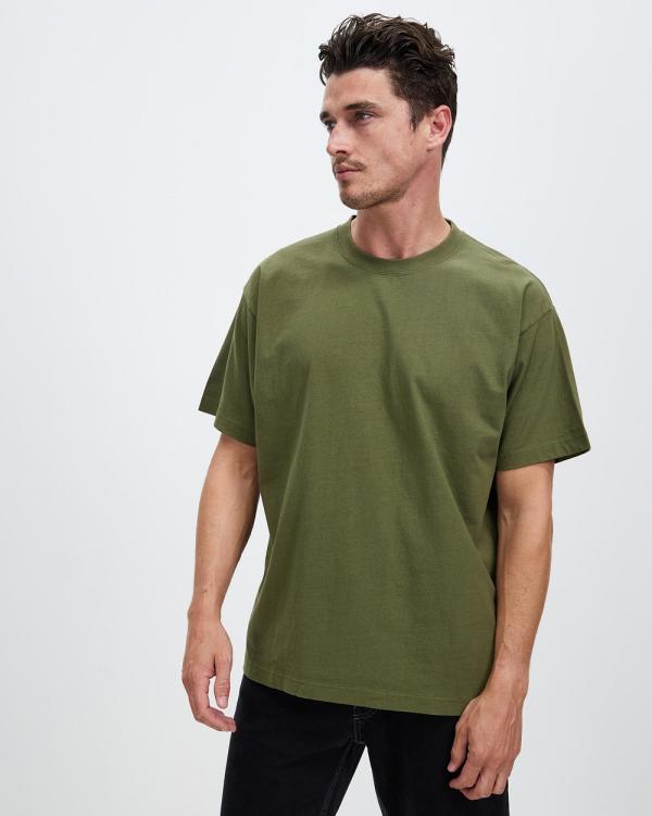 Afends - Genesis Recycled Boxy Fit Tee - T-Shirts & Singlets (Military) Genesis Recycled Boxy Fit Tee