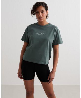 Aim'n - Sense Boxy T Shirt - Short Sleeve T-Shirts (Sage) Sense Boxy T-Shirt