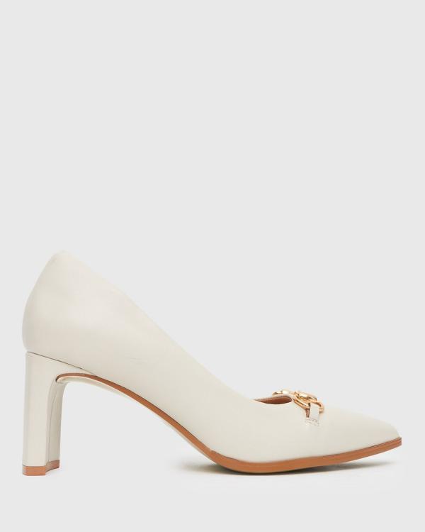 Airflex - Alix Pointy Toe Leather Pump Shoes - All Pumps (Bone) Alix Pointy Toe Leather Pump Shoes