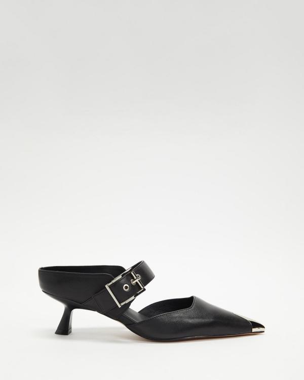 Alias Mae - Goldie Heels - Mid-low heels (Black Leather) Goldie Heels