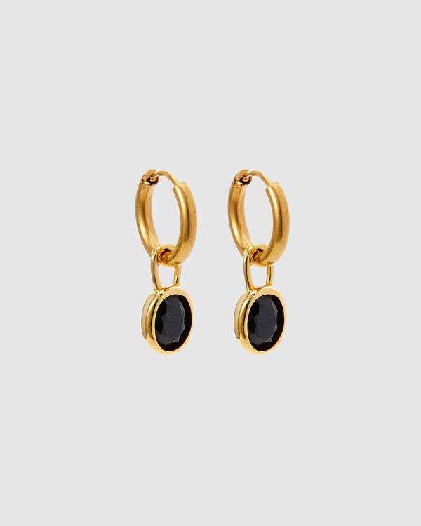 ALIX YANG - Bella Earrings   Onyx - Jewellery (Gold) Bella Earrings - Onyx