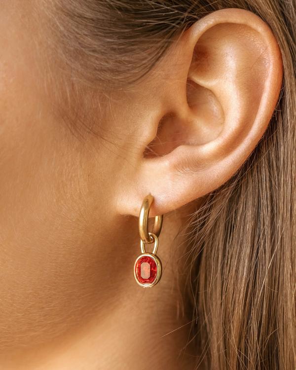 ALIX YANG - Bella Earrings   Ruby Red - Jewellery (Gold) Bella Earrings - Ruby Red