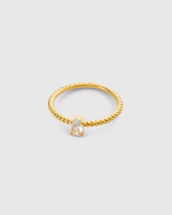 ALIX YANG - Gracie Ring   Crystal - Jewellery (Gold) Gracie Ring - Crystal