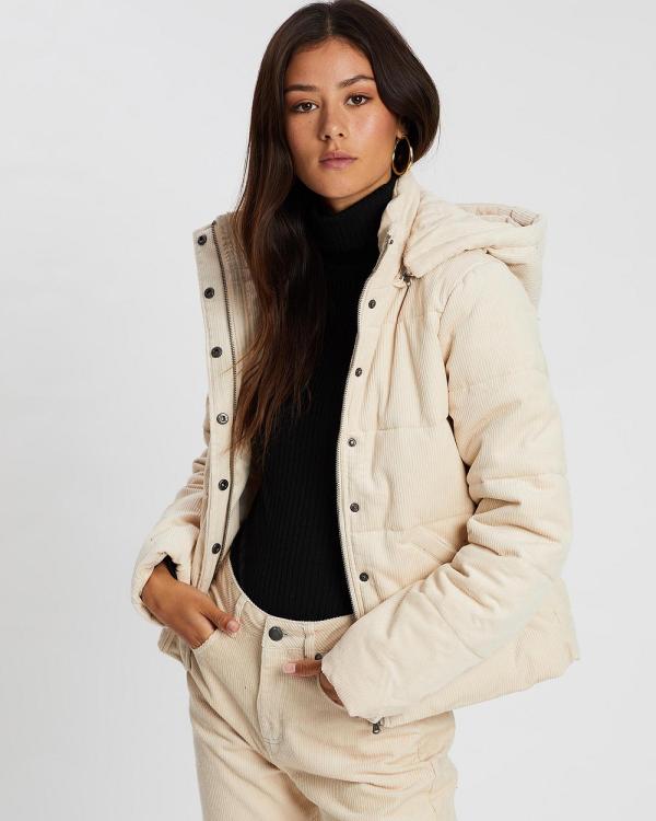 All About Eve - Cali Cord Puffer Jacket - Coats & Jackets (VINTAGE WHITE) Cali Cord Puffer Jacket