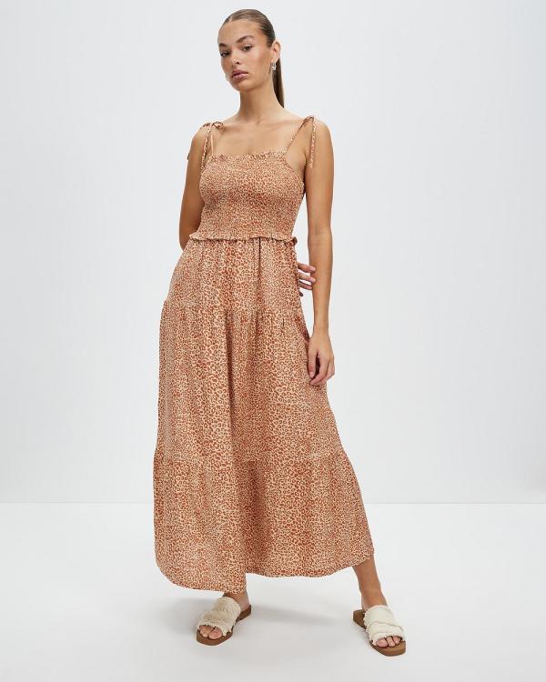All About Eve - Lauren Maxi Dress - Printed Dresses (Brown) Lauren Maxi Dress
