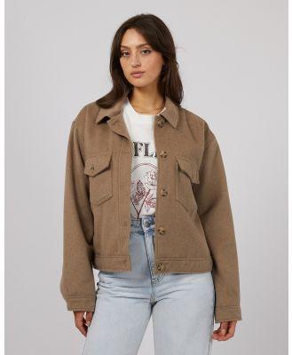 All About Eve - Mahina Cropped Shacket - Coats & Jackets (OATMEAL) Mahina Cropped Shacket