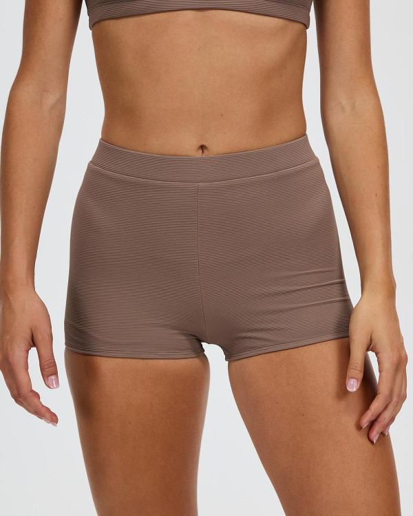 All Fenix - Campari Boy Shorts - Bikini Bottoms (Latte) Campari Boy Shorts