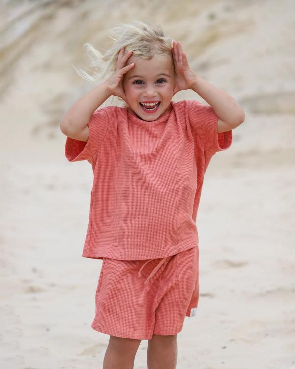 All Fenix - Mini Waffle Tee   Babies Kids - T-Shirts & Singlets (Dusty Rose) Mini Waffle Tee - Babies-Kids