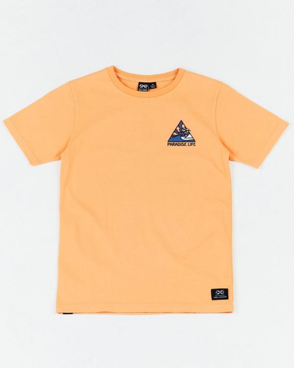 Alphabet Soup - Kids Thruster Short Sleeve Tee Melon - Short Sleeve T-Shirts (Yellow) Kids Thruster Short Sleeve Tee Melon