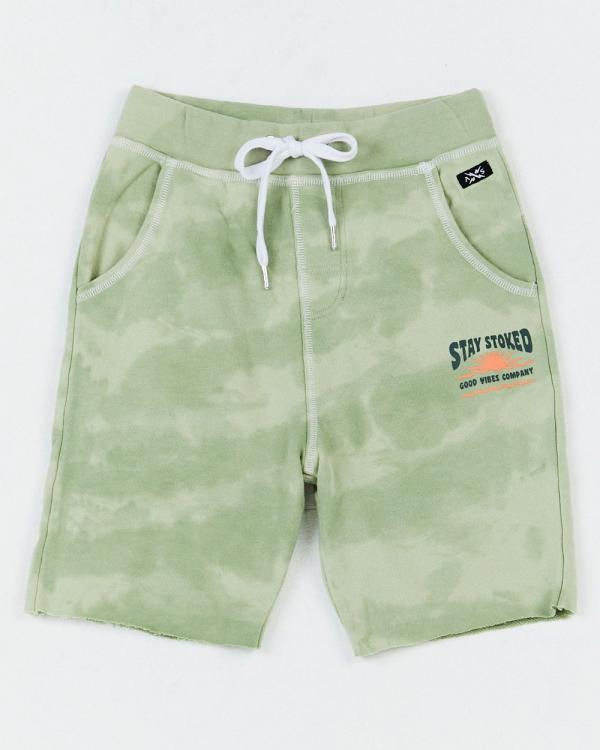 Alphabet Soup - Teen Camo Short Thyme Dye - Shorts (Green) Teen Camo Short Thyme Dye
