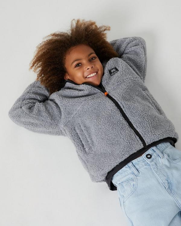 Alphabet Soup - Teen Polar Reversible Jacket Grey  Blue - Coats & Jackets (Grey) Teen Polar Reversible Jacket Grey- Blue