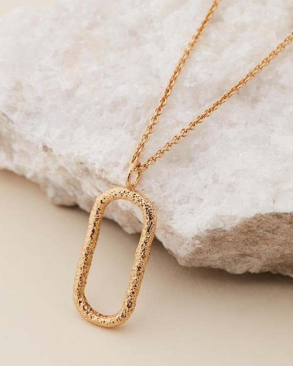 Amber Sceats - Grande Letter Necklace   O - Jewellery (Gold) Grande Letter Necklace - O